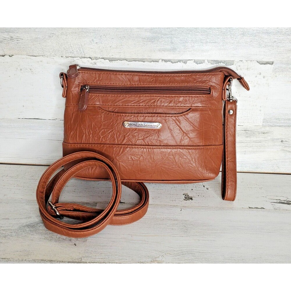 Stone Mountain Crossbody Bag Brown Casual Classic Everyday Purse NICE!